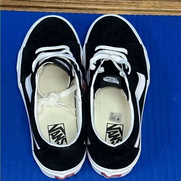 NEW VANS SUEDE CANVAS BLACK / WHITE SHOES 721278 WOMEN’S SIZE 10.5 - Picture 5 of 8